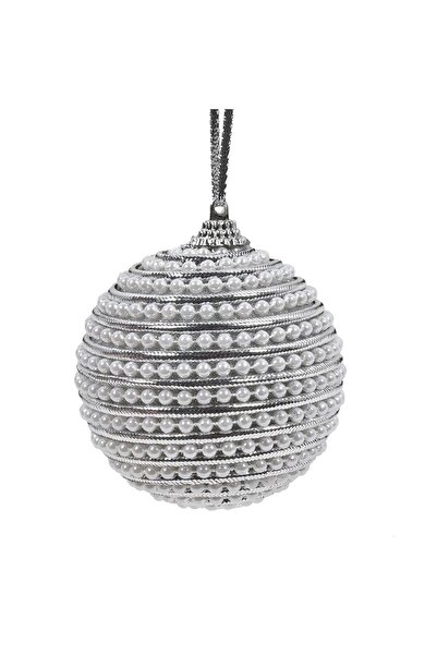 OEM Χριστουγεννιάτικο στολίδι δέντρου από αφρολέξ σε σχήμα σφαίρας, με ασημέν...