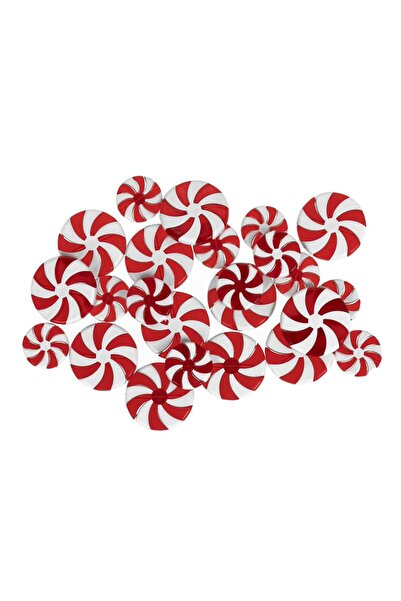 OEM Κόκκινα και λευκά Χριστουγεννιάτικα στρογγυλά διακοσμητικά καραμέλες 2,5-...