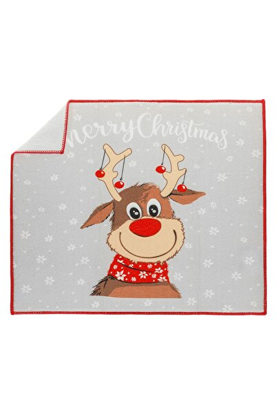 OEM Deer Grey Kitchen Towel "Merry Christmas" 45x40cm