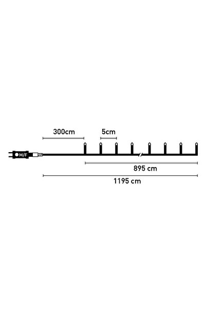 OEM 180 Programmable LED Light System 8.95m Indoor & Outdoor - Extra Warm White