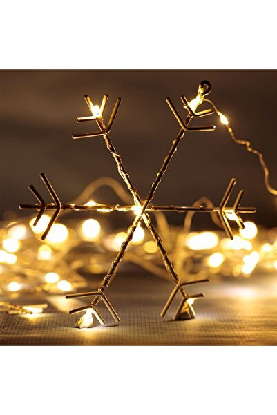 OEM Curtain Light Installation with 147 LED Bulbs & 7 Snowflakes 2m Outdoor & Indoor - Warm White