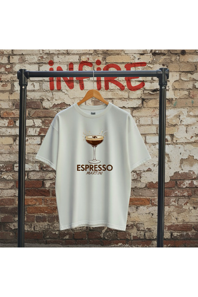 Infire clothing Unisex Oversized Espresso Printed T-Shirt