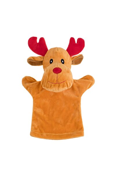 OEM Brown Christmas Reindeer Plush Figure for Puppet Theater 28cm