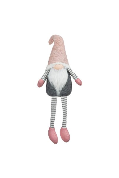 OEM Christmas Gnome Decorative Figure with Pink Fur Hat 54cm