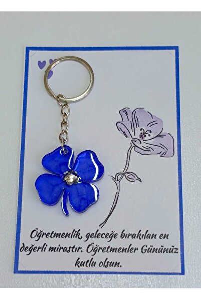 demirbasavm Handmade Clover Keychain (6 Pieces) Special for Teachers' Day