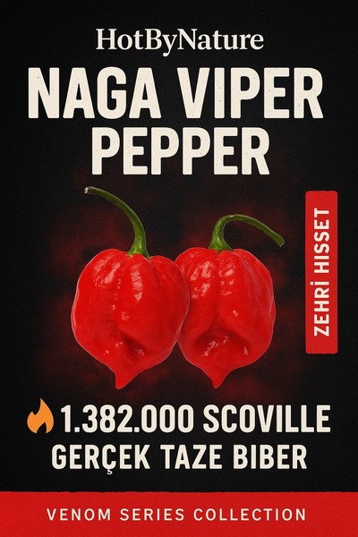HotByNature NAGA VİPER / 900.000 – 1.4 M Scoville - Gerçek Taze Acı Biber