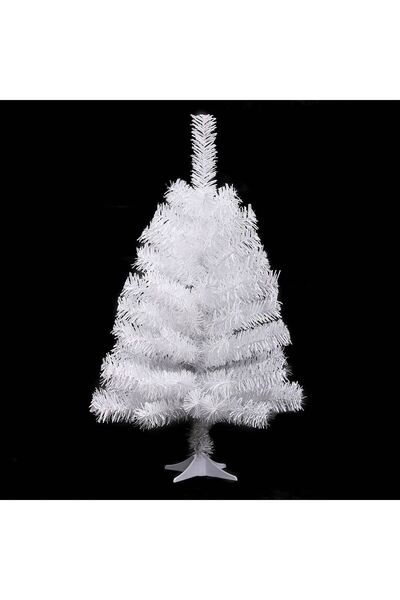 OEM Brad de Craciun Artificial Alb Irizat de Masa cu 90 de Ramuri - 60cm