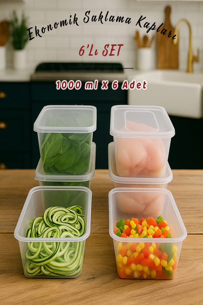 Ezupack حاوية تخزين منظمة للميكروويف والفريزر سعة 6 لتر بغطاء مانع للتسرب صدي...