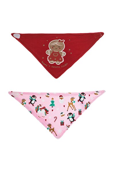 OEM Gingerbread Pink Cotton Bib Set & Christmas Figurines - 2pcs
