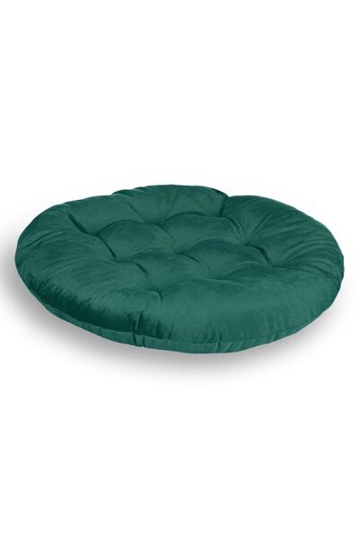 OEM Christmas Decorative Cushion Green Velvet Round for Chair Ø40cm