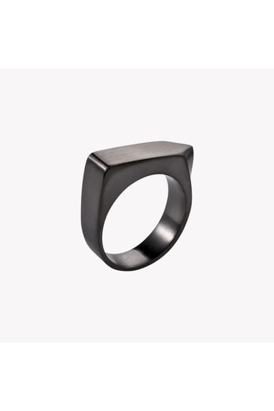 ZINK Men's Black Stainless Steel Ring | ZJRG027GN
