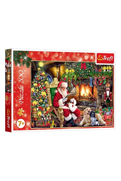 OEM Vintage Puzzle with Santa Claus Fireplace (200 pieces) - Trefl