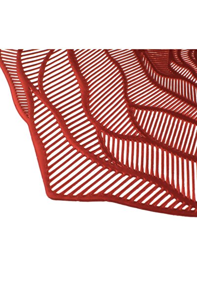 OEM Perforated Red Flower Shaped Plate Holder Ø38cm