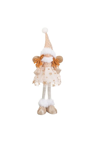 OEM Figurina Ingeras cu Rochie Bej de Craciun 37cm