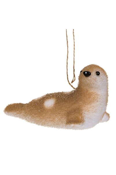 OEM Ornament pentru Brad de Craciun din Spuma Foca Alba 15cm