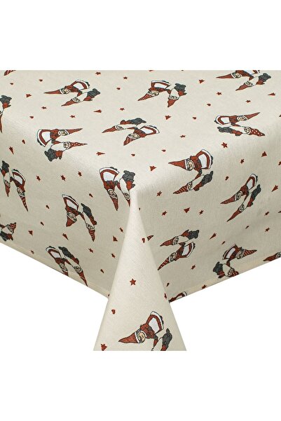 OEM Decorative Tablecloth Ecru Santa Claus Pair 120x120cm