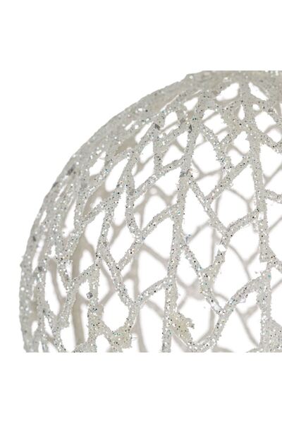 OEM Ornament Brad de Craciun Glob Alb Irizat Ø15cm