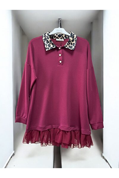 MİHRANA LEOPAR YAKA TUNİK