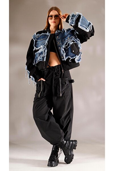 shE tekstil Μπουφάν με λεπτομερή σχεδίαση τζιν ιταλικού στυλ