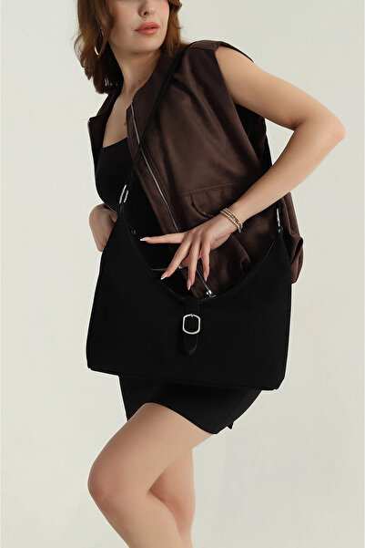 STİL SİDELYA Women's Handbag and Shoulder Bag with Zippered Magnetic Closure and Adjustable Strap