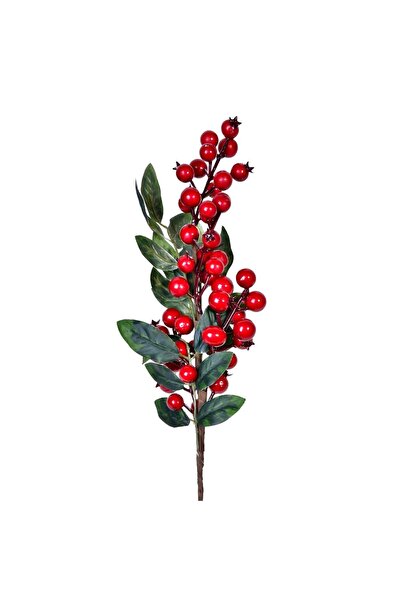 OEM Διακοσμητικό Χριστουγεννιάτικο Κλαδί Κόκκινα Κράνμπερι 50εκ.