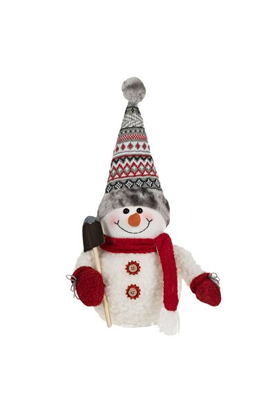 OEM Figurina Decorativa de Craciun Om de Zapada cu Lopata Caciula Fular 47cm