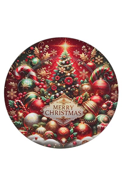 OEM Vintage Christmas Tree Round Plastic Decorative Plate Ø33 centimeters