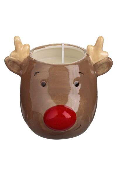 OEM Lumanare de Craciun Alba Parfumata in Recipient Ceramic Ren 12x10x11cm