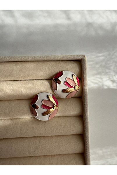 BERFACCESSORIES Flower Pattern Round Earrings