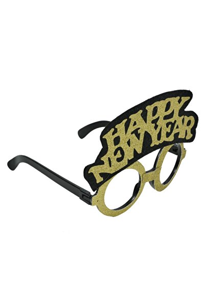 OEM Happy New Year Glasses with Gold Glitter