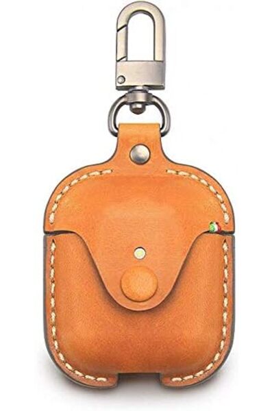 Cozistyle جراب جلدي أصلي لسماعات AirPods - برتقالي (Cozistyle)