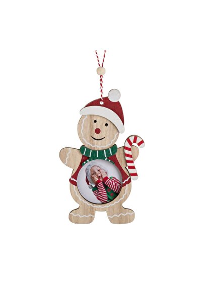 OEM Ornament Decorativ de Craciun Rama Foto din Lemn Om de Turta Dulce Baiat ...