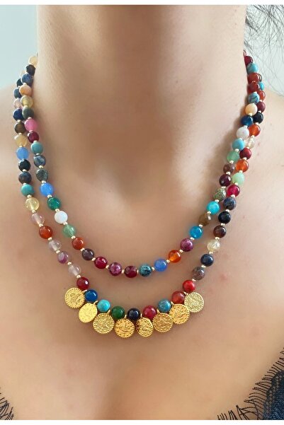 Takkı by Handan Akik taşı tasarım kolye.