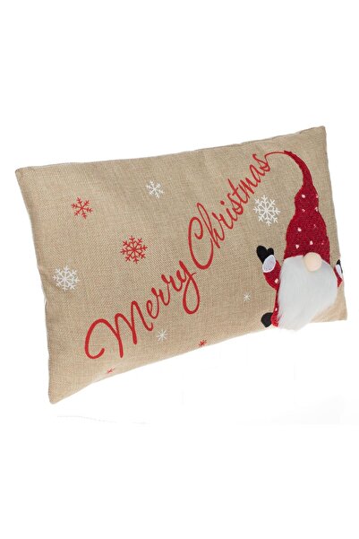 OEM Christmas Decorative Pillow Beige Gnome with White Beard 50x35cm