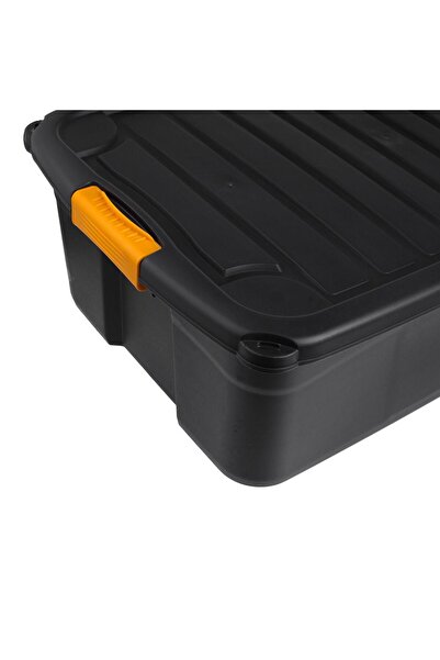 OEM Heavy Duty Black Plastic Storage Box 60L