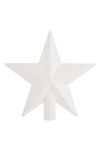 OEM Χριστουγεννιάτικο Δέντρο με 3D Λευκό Ιριδίζον Αστέρι και Γκλίτερ 20εκ.