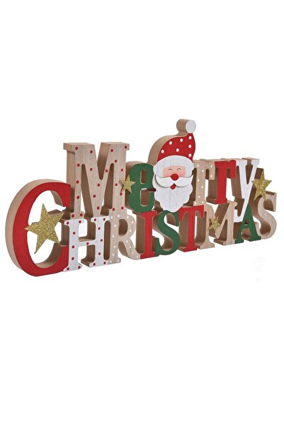 OEM Decoratiune de Craciun Tablita din Lemn Merry Christmas Mos Craciun Stele...