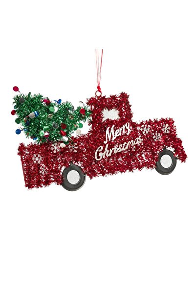 OEM Decoratiune de Perete de Craciun Camion Brad cu Beteala Merry Christmas 37cm