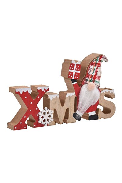 OEM Χριστουγεννιάτικη Διακόσμηση Ξύλινη Πλακέτα Χριστουγεννιάτικο Σκούφο με Κ...