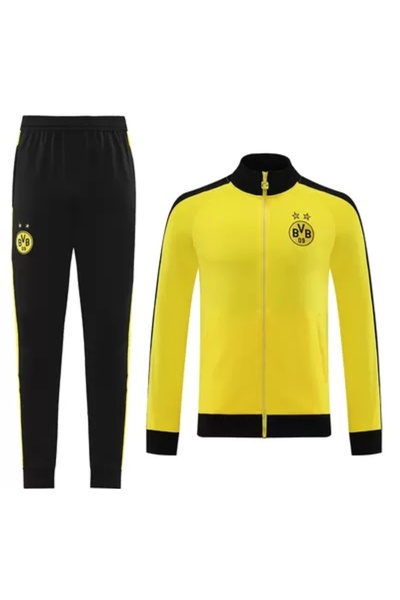 Asyagiyimavm BVB 09 Sarı-Siyah Eşofman Takımı – Fermuarlı Üst ve Dar Paça Alt