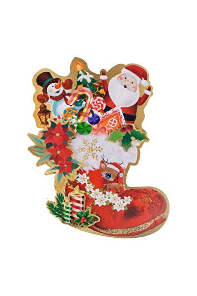 OEM 3D Χριστουγεννιάτικο Διακοσμητικό Αυτοκόλλητο Άγιος Βασίλης Χιονάνθρωπος ...