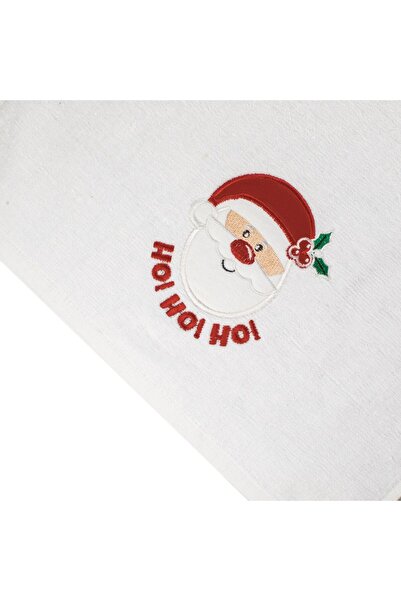 OEM White Cotton Hand Towel with Embroidered Santa Claus 60x40cm