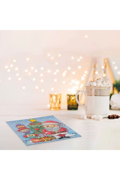 OEM Christmas Table Napkins Santa Claus Owls 33x33cm - 20pcs