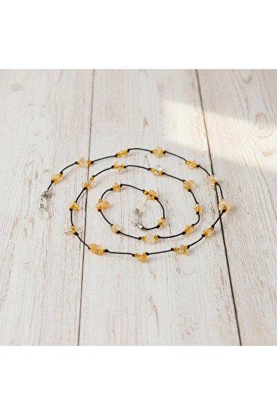 Taş Sandığı Citrine Stone Eyeglass Strap – Natural Stone Eyeglass Cord