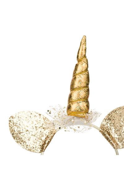 OEM Unicorn Horn Hair Crown with Gold Glitter