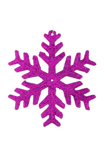 OEM Ornament Brad de Craciun Fulg Glitter Mov 11cm