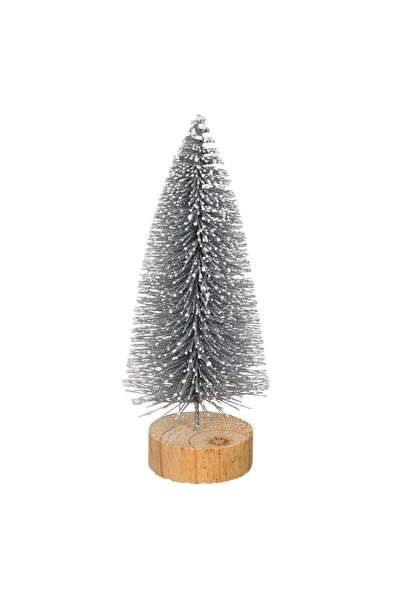 OEM Brad Decorativ de Craciun Argintiu Nins Glitter 17cm