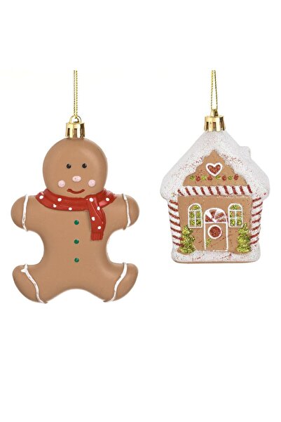 OEM Σετ Χριστουγεννιάτικων Στολιδιών Δέντρου - Φιγούρες Ανθρωπάκι από Μελόψωμ...