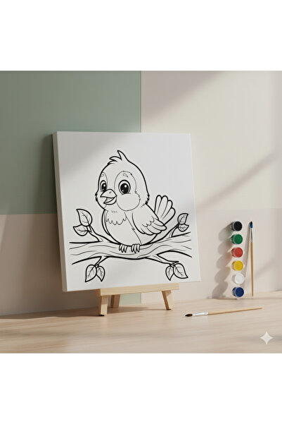 Hobiuniverse Çocuklar için Cıvıl Cıvıl Kuş Figürlü Eğitici Eğlenceli Boya, Fı...