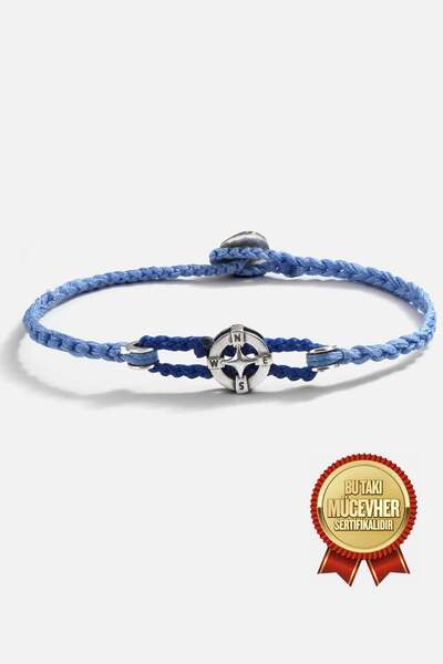 MEKS JEWELS Gümüş Pusula Erkek Bilekliği